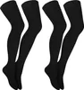 2 Paar Overknees Damen und Teenager - Lange Baumwoll Socken Produktbild-Vorschau 8