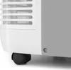 A close-up view of the bottom section of a white and gray appliance, showing a black caster wheel and a silver screw on the side. Náhľad obrázku produktu
