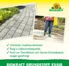 A collage of two images showing a garden path and a person spraying weeds, with text describing the product's features. Produktbild-Vorschau