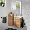 Fackelmann SBC MILANO Gäste WC Set 2-teilig 45 cm, Braun Produktbild-Vorschau 2