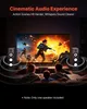 A family is watching a movie on a large TV, with speakers on either side, creating a cinematic audio experience. Produktbild-Vorschau