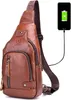 MODFU Sling Bag Leder Schultertasche Brusttasche Produktbild-Vorschau 1