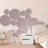 Wandkissen Riviera Kreis rosa Samt-Optik 60 x 60 cm Produktbild-Vorschau 1