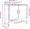 A diagram of a cabinet with dimensions indicated by lines and text. Produktbild-Vorschau