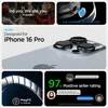 Collage of marketing images for an iPhone 16 Pro case, showing lifestyle shots, product features, and customer ratings. Produktbild-Vorschau