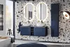 Szafka Łazienkowa Z Lustrem 60 Cm 2 Drzwi Niebieski Indigo Podgląd zdjęcia produktu 4