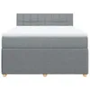 Boxspringbett mit Matratze Hellgrau 160x200 cm Stoff Produktbild-Vorschau 6