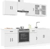 vidaXL 8-tlg. Küchenschrank-Set Kalmar Weiß Holzwerkstoff Produktbild-Vorschau 2