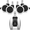 kwmobile 5x Hartboden Rollen mit Bremse 11/22 mm - auch für Produktbild-Vorschau 1