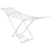 A white, foldable, extendable clothes drying rack is shown against a white background. Produktbild-Vorschau