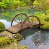 SUGIFT Gartenbrücke Tannenholz mit Rad-Handläufen, Produktbild-Vorschau 1