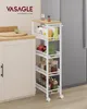 VASAGLE, vozík na kolieskach, úzky kuchynský vozík s 5 Náhľad obrázku produktu 2