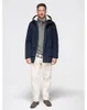 Parka larga para hombre con forro de piel sintética - Azul Vista previa de la imagen del producto 6