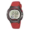 A close-up studio shot of a red Casio digital watch. Produktbild-Vorschau