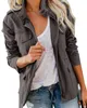 Damen-Outdoorjacke im Militärstil mit Reißverschluss und Produktbild-Vorschau 1