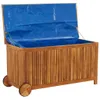 vidaXL Skrzynia ogrodowa na kółkach 113x50x58 cm z litego Podgląd zdjęcia produktu 6
