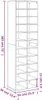 A diagram showing the dimensions of a tall, narrow shelving unit. Náhled obrázku produktu