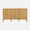 Credenza decorazione legno 3 ante 140cm, Marrone naturale Anteprima dell’immagine prodotto 4