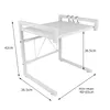 Étagère extensible pour micro-ondes Rack pour four à Voir les images du produit 7