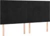 vidaXL Čelo postele čierne 200 x 5 x 118/128 cm zamat Náhľad obrázku produktu 1