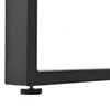 A close-up view of the black metal leg of a table with an adjustable foot. Podgląd zdjęcia produktu