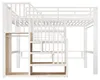 Lit mezzanine 140 x 200 cm en métal avec escalier et Voir les images du produit 13