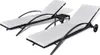 The Living Store Sonnenliegen mit Tisch Poly Rattan Schwarz Produktbild-Vorschau 2