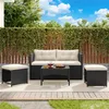 Yaheetech 2-in-1 Gartenmöbel Set aus Polyrattan, inkl. Sofa Produktbild-Vorschau 2
