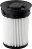 A vacuum cleaner filter with a black top and white pleated filter material. Produktbild-Vorschau