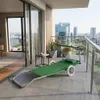 Chaise longue à roulettes avec toit Chaise longue pliante Voir les images du produit 4