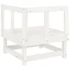 The Living Store Garten-Ecksofas 2 Stk. Weiß Massivholz Produktbild-Vorschau 7