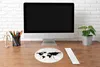 MuchoWow® Mauspad Mousepad Weltkarte - Schwarz - Holz 40x40 Produktbild-Vorschau 4