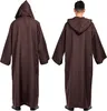 Umhang mit Kapuze Herren Robe Halloween Kostüm Braun S Produktbild-Vorschau 6