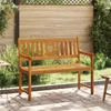 vidaXL Bank Outdoor Natur 110 x 55,5 x 90 cm Massivholz Produktbild-Vorschau 2