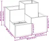 vidaXL Gartenblumentopf Anthrazit 80 x 80 x 60 cm Stahl Produktbild-Vorschau 8