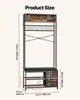 VEVOR Appendiabiti da ingresso 80 x 30 x 180 cm, Anteprima dell’immagine prodotto 5