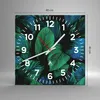 Wanduhr - Quadrat - Glasuhr - Blätter Pflanzen Exotik - Produktbild-Vorschau 3