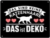 Keine Katzenhaare nur Deko Katzen Metallschild XL in 21x28 Produktbild-Vorschau 1