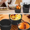 4x Silikon-Backformen für Air Fryer & Tassen Schwarz Produktbild-Vorschau 2