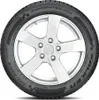 A Falken Eurowinter HS02 tire mounted on a silver alloy wheel, shown from the front. Podgląd zdjęcia produktu