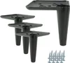 4er Set Schwarze Metallmöbelbeine - 10 cm Höhe, Matt Produktbild-Vorschau 1
