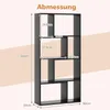 Regał COSTWAY 60x20x120 cm z 4 poziomami, półka stojąca z 8 Podgląd zdjęcia produktu 3