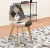 Patchwork chaise en bois et tissu pour cuisine bar Voir les images du produit 7