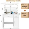 Schminktisch, mit Steckdosen, 92x40x145 cm, Frisiertisch Produktbild-Vorschau 6