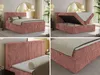 MKS MEBLE Boxspringbett 200x200 Rosa Cord, Boxspringbett Produktbild-Vorschau 2