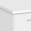 A close-up shot of a white furniture corner with clean lines and subtle shadows, suggesting a modern design. Podgląd zdjęcia produktu
