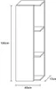 Planetmöbel Seitenschrank 40 cm Gold Eiche / Anthrazit, Produktbild-Vorschau 5