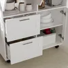 Klappbare Kücheninsel auf Rollen 80x40x90cm, Ausklappbare Produktbild-Vorschau 6