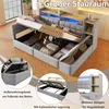Stauraumbett mit LED-Beleuchtung, Aufbewahrung, Lattenrost, Produktbild-Vorschau 6