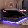 Merax Polsterbett Schlafsofa 90x200cm mit LED-Beleuchtung, Produktbild-Vorschau 4